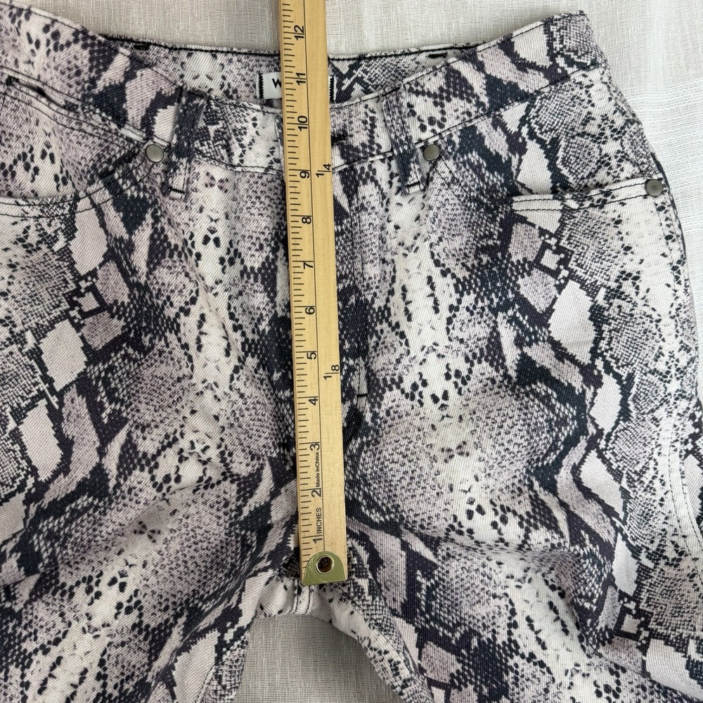 Wrangler Wanderer 622 Flare Jeans Sz 29x32 High Rise Pink Gray Snakeskin Python - Picture 5 of 10